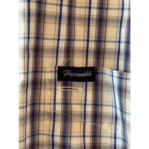 Faconnable Men's Plaid Short Sleeve Button-up Shirt - PRELOVED - Size M - Picture 2 of 8